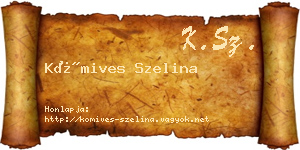 Kőmives Szelina névjegykártya